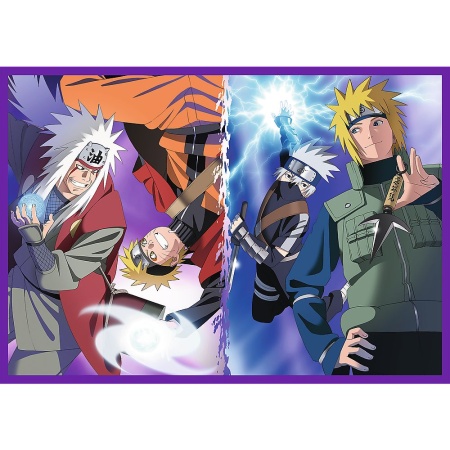 PUZZLE TREFL 4X250 NARUTO SHIPPUDEN AVENTURILE LUI NARUTO UZUMAKI - Img 3