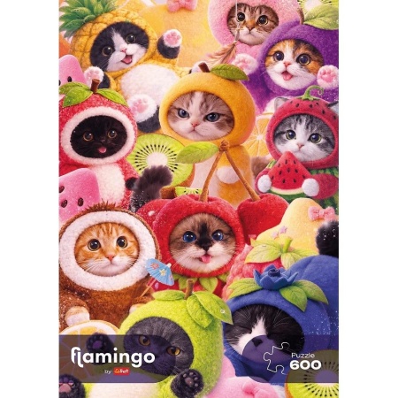 PUZZLE TREFL 600 FLAMINGO PISICUTE FRUCTATE - Img 3