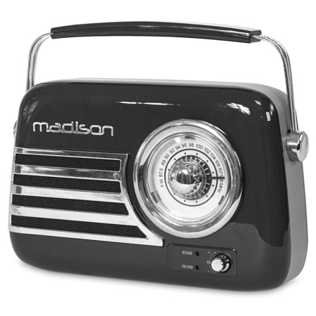RADIO FM PORTABIL NOSTALGIA 15W CU FUNCTIE BLUETOOTH/AUX - NEGRU - Img 2