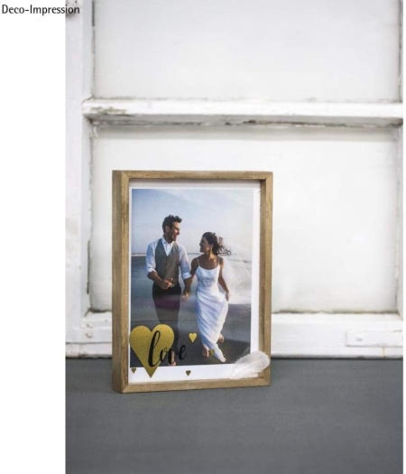 Ramă Foto Dublă din Lemn Natur și Sticlă Acrilică Rayher 62840505, Efect Plutitor 16 x 22 x 3.5 cm, Personalizabilă pentru Flori Presate, Poze și Proiecte DIY - Img 4