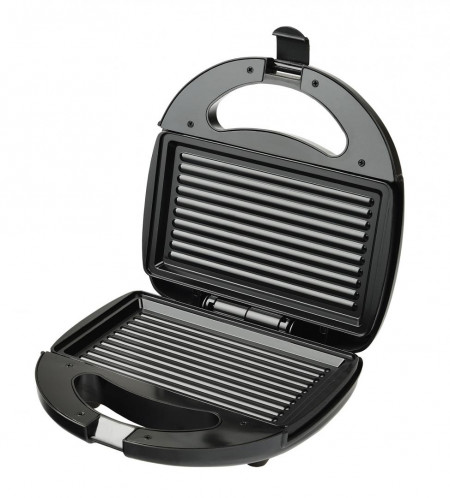 Sandwich maker Heinner Garnet 750 SM-K750BKRX, 750W, plite fixe, invelis antiaderent, capacitate: 2 sandwich-uri, Negru/Rosu - Img 2
