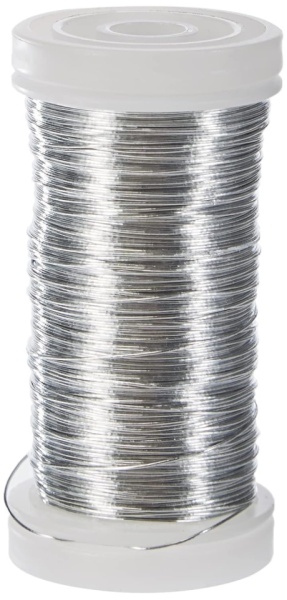 Sârmă Florală pentru Aranjamente Florale, Culoare Argintie, Lungime 100 m, Diametru 0.35 mm - Img 5
