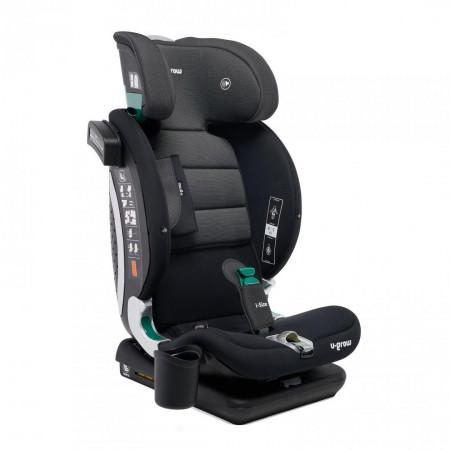 Scaun auto U-Grow,isofix,76-150 cm,negru - Img 6