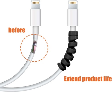 Set 14 Protecții din Silicon pentru Cabluri Typec, Spirale Flexibile Anti-Rupere și Prelungire Durată de Viață Cabluri de Încărcare, Căști și USB - Img 7