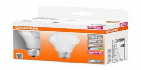 Set 2 becuri LED RGBW cu telecomanda Osram Star, dimabil, E27, 9W (60W), 806 lm, lumina alba si colorata