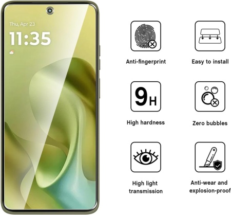 Set 2 Folii de Sticlă Securizată WFTE pentru Motorola Moto G86 / G86 5G, Duritate 9H, Rezistență la Zgârieturi și Amprente, Aplicare Fără Bule, Transparentă - Img 5