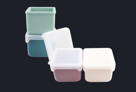SET 2 RECIPIENTE SILICON, MELII, BLUE MINT - Img 3