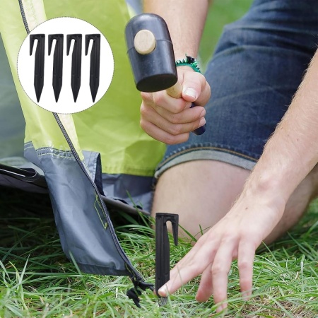 Set 50 Țăruși de Fixare Typec Home pentru Cablu Perimetral Robot de Tuns Gazonul, Cârlige Ancorare Fir Delimitare, Compatibili Worx Landroid, Gardena, Husqvarna, Bosch, Multifuncționali pentru Grădină și Camping - Img 3