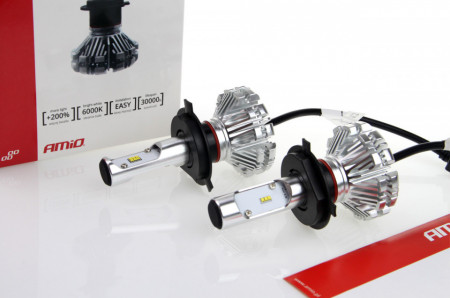 Set becuri LED H4 SX Series AMiO - Img 2