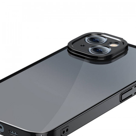 Set husa transparenta cu sclipici si sticla securizata Baseus pentru iPhone 14 Plus (negru) - Img 4