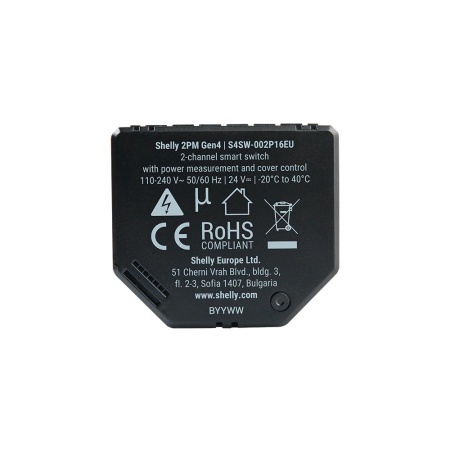 Shelly 2PM Gen4 dual channel Wi-Fi + Bluetooth / Zigbee 3.0 smart relay module with roller shutter mode - Img 3