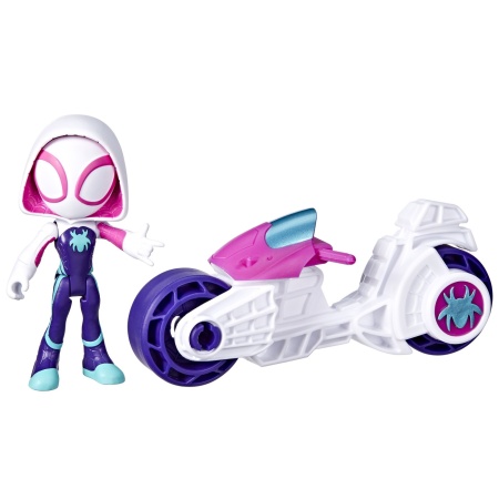SPIDEY PRIETENII EXTRAORDINARI SET MOTOCICLETA SI FIGURINA GHOST SPIDER 10CM - Img 2