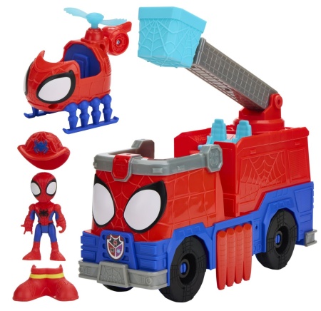 SPIDEY SI PRIETENII LUI UIMITORI MARVEL RESCUE WEBS SET CAMION DE POMPIERI CU FIGURINE SI ACCESORII - Img 3