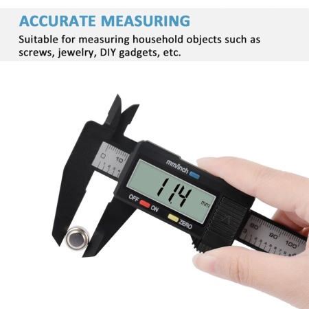 Șubler Digital de Precizie Adoric 150 mm / 6 Inch, Afișaj LCD, Comutare mm/inch, Funcție Zero și 4 Moduri de Măsurare (Interior, Exterior, Adâncime, Treaptă) - Img 5