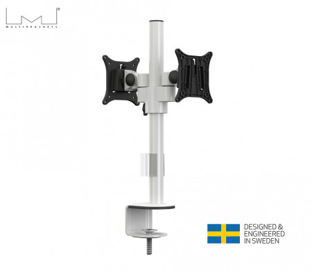 Suport 2 monitoare Multibrackets MB-5198 Officeline Dual B2B, 15"-30", max.8kg/ecran, alb