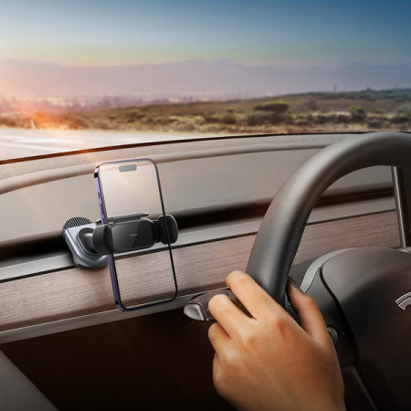 Suport auto electric cu panou solar pentru Tesla Model 3 / Y Baseus T-Space - negru - Img 3