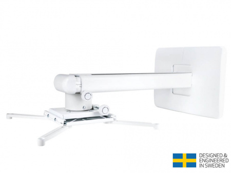 Suport videoproiector perete Multibrackets MB-9833, reglabil 300mm-700mm, max.25kg, alb - Img 6
