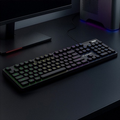 Tastatură de gaming cu membrană RGB Wozinsky WKG-200 cu rotiță de derulare - Neagră - Img 11