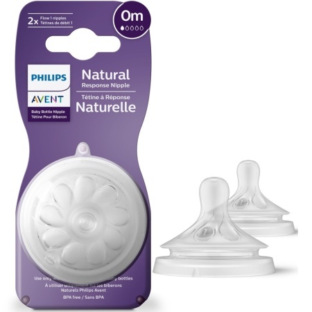 Tetina Philips Avent Natural Response SCY961/02, 0 luni, tetina care functioneaza ca sanul mamei, tetina fara scurgeri, debit 1, fara BPA, 2 bucati - Img 4