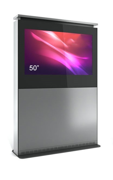 Totem de interior ZL, ZLH50N-SBB, pentru display 50&#039;&#039;, sticla frontala securizata - Img 3