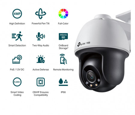 TPL VIGI 4MP PAN/TILT NTW CAM 4MM C540 - Img 2
