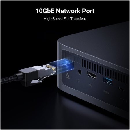UGREEN Network Attached Storage DXP480T Plus, cu procesor Intel i5 1235u 10-Core Cpu, 10 GbE Port, HDMI 8K, Wi-Fi 6 (Diskless) - Img 5