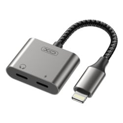 Adaptor Audio Lightning - 2 x Lightning XO Design NB-R258A, Gri