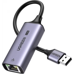 ADAPTOR RETEA Ugreen, "CM648" USB 3.0 to 2.5G RJ-45 LAN Adapter, LED, metalic, gri "25051" (timbru verde 0.18 lei) - 6941876220519