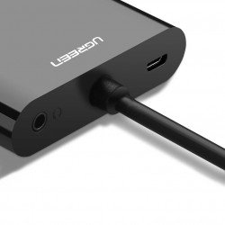 Adaptor Ugreen mini HDMI (male) - VGA (female) / HDMI (female) + mini jack 3,5mm (female) black (CM101) - Img 5