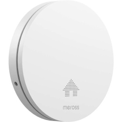 Alarma de fum, detector de fum cu alarma de incendiu cu baterie Meross de 10 ani cu buton mare de silent Conform standardului EN14604