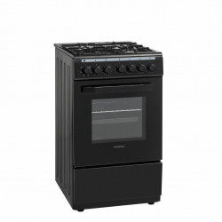 Aragaz mixt Heinner HFSC-V60LITGC-WH, 4 arzatoare gaz, Dispozitiv de siguranta plita, Aprindere electrica, Cuptor electric, Timer, Grill, Clasa A, 50 cm, Alb - Img 2