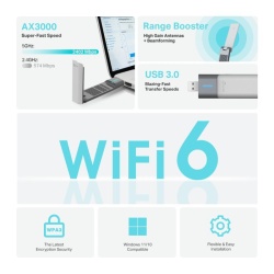 AX3000 High Gain DualBand Wi-Fi 6 USB Ad - Img 5
