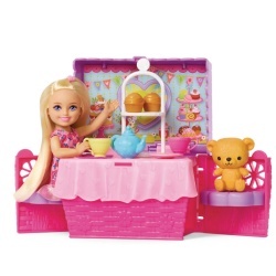 BARBIE FAMILY AND FRIENDS SET CLUBUL LUI CHELSEA PETRECERE CU CEAI SURPRIZA - Img 2