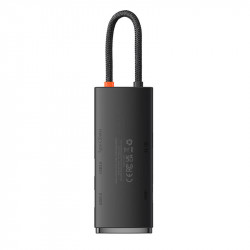 Baseus Lite Series Hub 6w1 USB-C la 2x USB 3.0 + USB-C + HDMI + SD/TF (negru) - Img 3