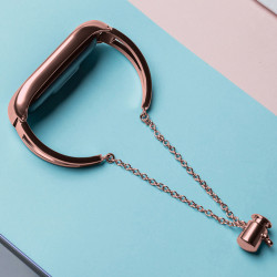 Bratara din metal pentru Xiaomi Mi Band 6 / 5 / 4 / 3 pink - Img 3