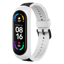 Bratara Dual Color pentru Xiaomi Mi Band 6 / 5 / 4 / 3 white-black