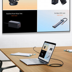 Cablu adaptor Baseus High Definition Series USB tip C - HDMI 2.0 4K 60Hz 3m negru (WKGQ010201) - Img 5