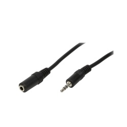 CABLU audio LOGILINK prelungitor stereo (3.5 mm jack M/T), 3m, negru, "CA1054" (timbru verde 0.08 lei)
