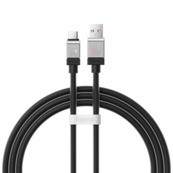 Cablu Baseus Coolplay, USB-A la USB-C, 100W, 2m, Negru