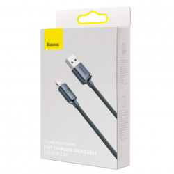 Cablu Baseus Crystal Shine USB la Lightning, 2,4 A, 2 m (negru) - Img 2