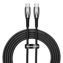 Cablu Baseus Glimmer Series cu incarcare rapida USB-C 480Mb/s PD 100W 1m negru - Img 1