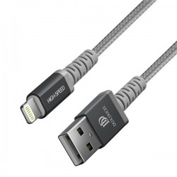 Cablu date Dux Ducis K-one , Lightning pentru iPhone certificat MFI , 5V , 2.4A , 1m , gri - Img 2