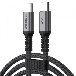 Cablu Date si Incarcare USB-C - USB-C Techsuit TitanSync Pro CX2, 240W, 1m, Gri