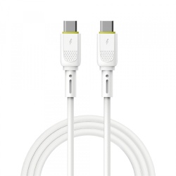 Cablu Date si Incarcare USB-C - USB-C WiWu Wi-C034, 60W, 1.2m, Alb