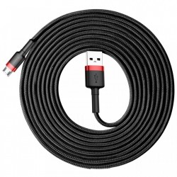 Cablu de date , Baseus Cafule USB / micro USB 2A 3M black-red (CAMKLF-H91)