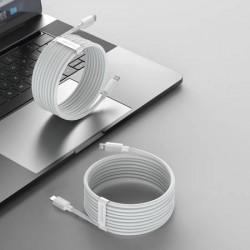 Cablu de date Baseus Simple Wisdom USB-C la Lightning PD 20W (2 buc / set) 1,5 m alb - Img 4