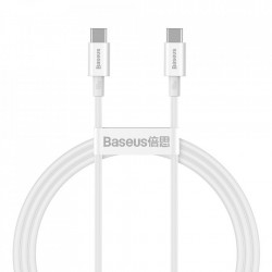 Cablu de date Baseus Superior USB Type C - USB Type C Quick Charge / Power Delivery / FCP 100W 5A 20V 1m white (CATYS-B02)