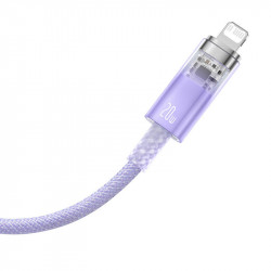 Cablu de incarcare rapida Baseus USB-C la seria Lightning Explorer 1m, 20W (violet) - Img 4