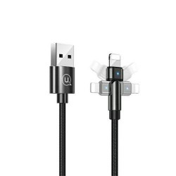 Cablu Lightning USAMS Rotativ U60 2A 1M negru