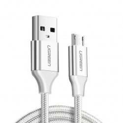 Cablu micro USB UGREEN QC 3.0 2.4A 2m (alb)